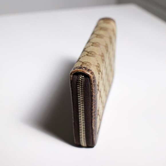 Gucci Bamboo GG Canvas Zippy Organizer Wallet Beige - Picture 6 of 10